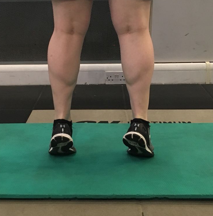 Return to Sport Rehabilitation stood on tiptoes strength and conditioning