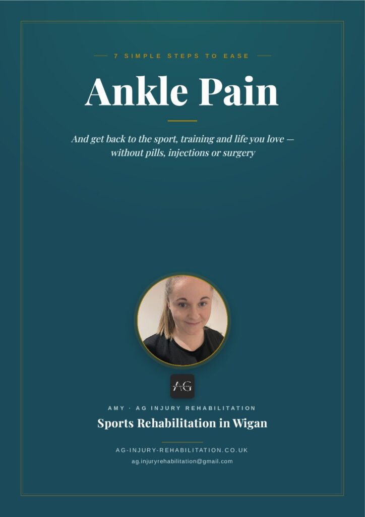 7 Simple, Natural Ways to Ease Ankle Pain — free PDF guide from AG Injury Rehabilitation, Wigan