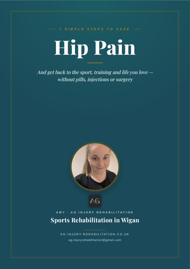7 Simple, Natural Ways to Ease Hip Pain — free PDF guide from AG Injury Rehabilitation, Wigan